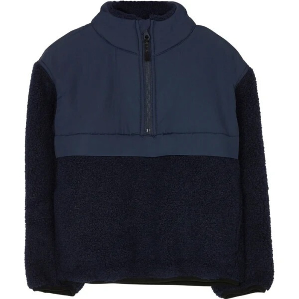 Finger in the Nose Tuesday Sweater/Fleece Pullover Jacket Half Zip Navy Sz 8
